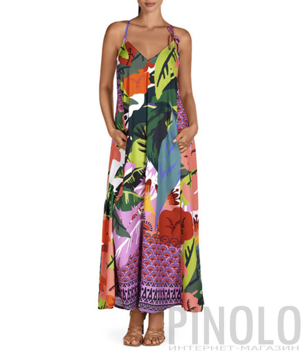 Пляжное платье DOLORES CORTES 1617 яркий принт