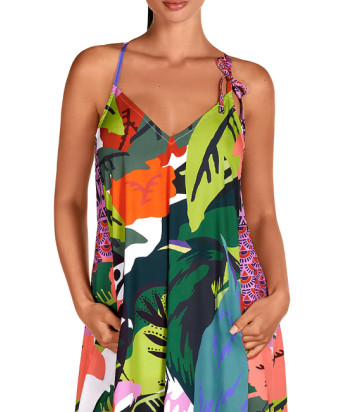 Пляжное платье DOLORES CORTES 1617 яркий принт