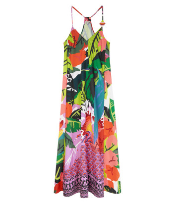 Пляжное платье DOLORES CORTES 1617 яркий принт