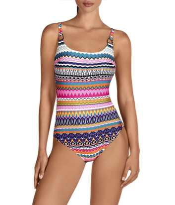 Сплошной купальник с коррекцией DOLORES CORTES 1754 яркий принт