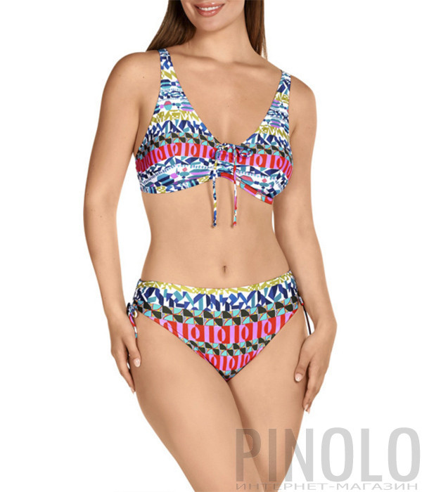 Купальник формованые чашки D и слипы DOLORES CORTES 1768 яркий принт