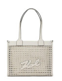 Велика сумка-тоут KARL LAGERFELD A2W30052 з перфорацією молочна