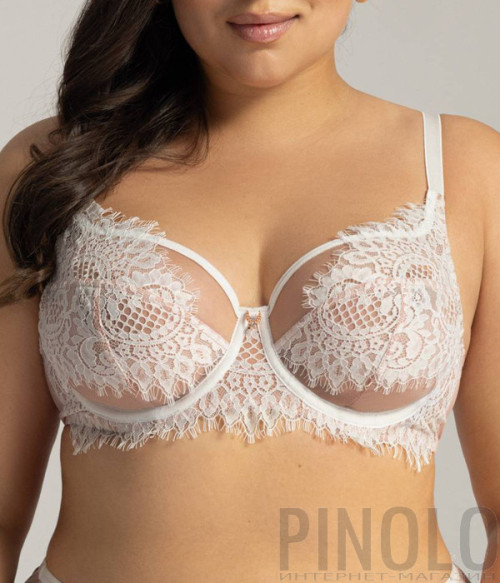 Бюстгальтер з м'якими чашками AVA AV 2152 бежевий з кремовим мереживом