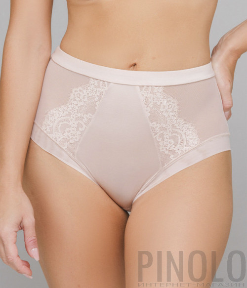 Трусы с завышенной талией ROSME Jessica 647638 пудровые