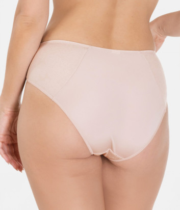 Классические трусики ROSME Sofia 722033 высокой посадки пудровые