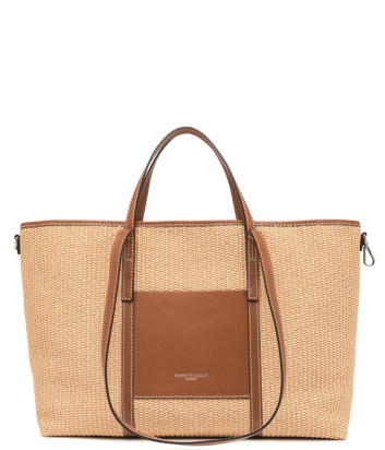 Сумка из плетеной соломы GIANNI CHIARINI Superlight 10356 бежевая