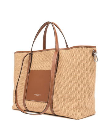 Сумка из плетеной соломы GIANNI CHIARINI Superlight 10356 бежевая