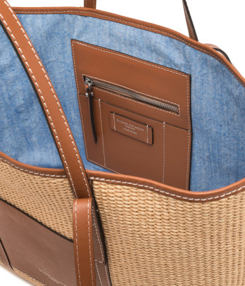 Сумка из плетеной соломы GIANNI CHIARINI Superlight 10356 бежевая