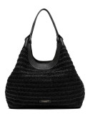 Сумка GIANNI CHIARINI Dua 11120 з текстилю та шкіри чорна