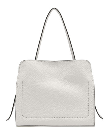 Двойная сумка GIANNI CHIARINI Asia 11235 в зернистой коже и текстиля белая