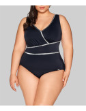 Суцільний купальник AVA SKJ 62 з ущільненими чашками без кісточок чорний