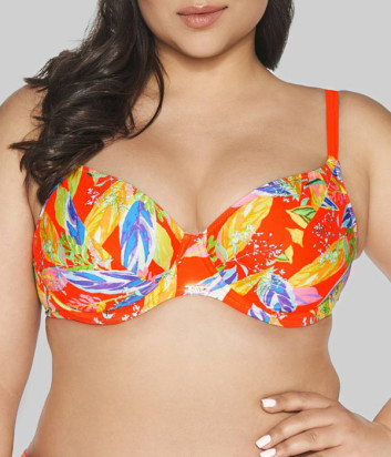 Купальный бюстгальтер с мягкой чашкой AVA SK 227 с цветочным принтом