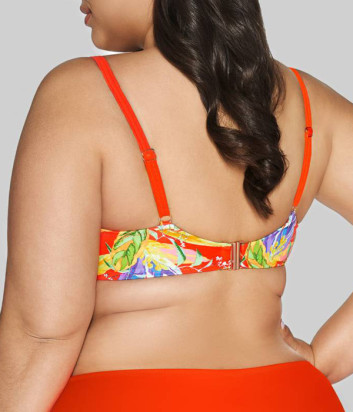 Купальный бюстгальтер с мягкой чашкой AVA SK 227 с цветочным принтом