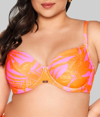 Купальный бюстгальтер с мягкой чашкой AVA SK 215 яркий принт
