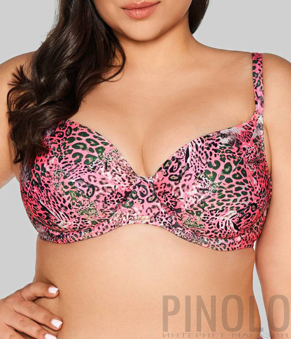 Купальний бюстгальтер із м'якою чашкою AVA SK 217 рожевий з принтом Купальний бюстгальтер із м'якою чашкою AVA SK 217 рожевий з принтом