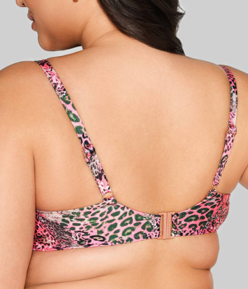 Купальный бюстгальтер с уплотненной чашкой AVA SK 216 розовый с принтом