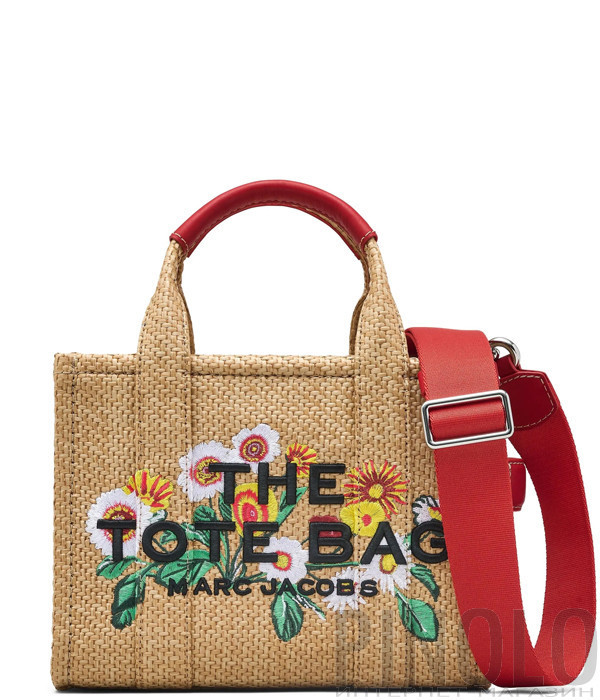 Сумка MARC JACOBS The Daisy Woven Small Tote Bag 2S5HTT033H03 с цветочной вышивкой