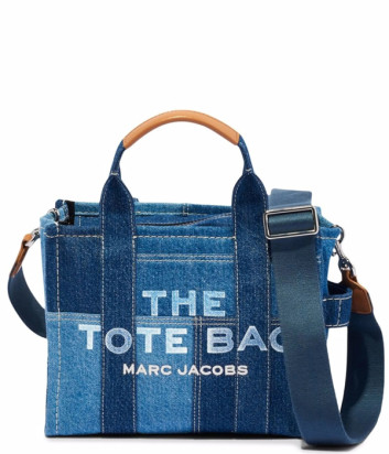 Сумка MARC JACOBS The Denim Small Tote Bag H016M06FA21 из денима в стиле пэчворк