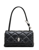 Кожаная стеганная сумка MARC JACOBS The Quilted Mini Dual Shoulder Bag 2S5HSH023H02 черная