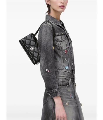 Кожаная стеганная сумка MARC JACOBS The Quilted Mini Dual Shoulder Bag 2S5HSH023H02 черная