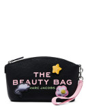 Шкіряна косметичка MARC JACOBS The Sticker Patch 2S5SCP003S01 чорна з принтом