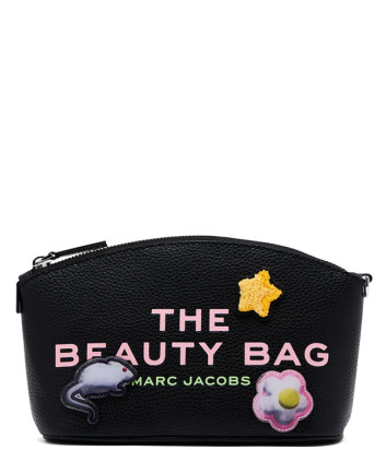 Кожаная косметичка MARC JACOBS The Sticker Patch 2S5SCP003S01 черная с принтом