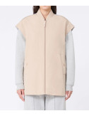 Жилет с подкладкой из джерси WEEKEND Max Mara LIMOSA серо-бежевый