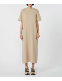 Длинное платье-футболка WEEKEND Max Mara Athos прямого покроя бежевое