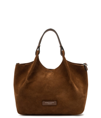 Сумка из мягкой замши GIANNI CHIARINI DUA 9779 рыже-коричневая