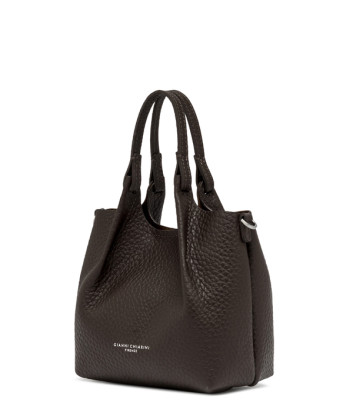 Маленькая сумка GIANNI CHIARINI DUA 9718 в мягкой зернистой коже коричневая
