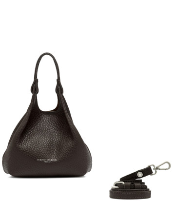 Маленькая сумка GIANNI CHIARINI DUA 9718 в мягкой зернистой коже коричневая
