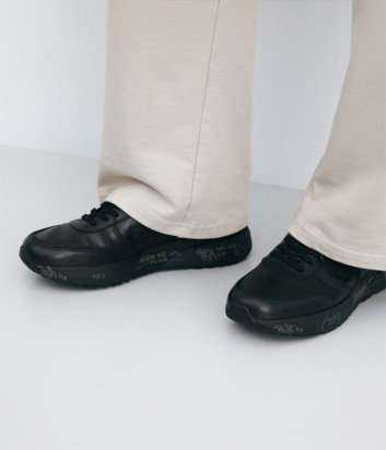 Кожаные кроссовки PREMIATA MICK 1453N черные