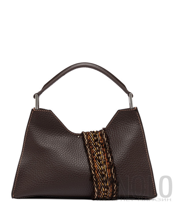 Сумка в зернистій шкірі GIANNI CHIARINI AURORA 10565 шоколадна
