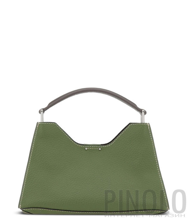 Сумка в зернистій шкірі GIANNI CHIARINI AURORA 10565 зелена