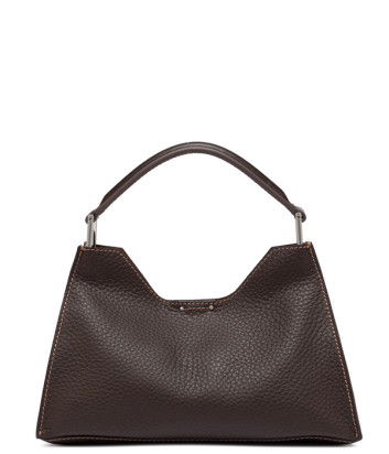 Сумка в зернистой коже GIANNI CHIARINI AURORA 10565 шоколадная
