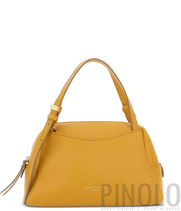 Мини-сумка в зернистой коже GIANNI CHIARINI DEA 11525 горчичная