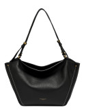 Сумка из кожи с крупной зернистостью GIANNI CHIARINI BLOOM 11797 черная