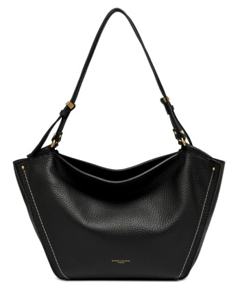 Сумка зі шкіри з великою зернистістю GIANNI CHIARINI BLOOM 11797 чорна