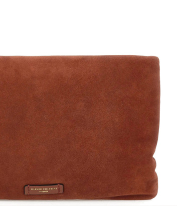 Элегантный клатч GIANNI CHIARINI MIREA 12031 из мягкой замши терракотовый