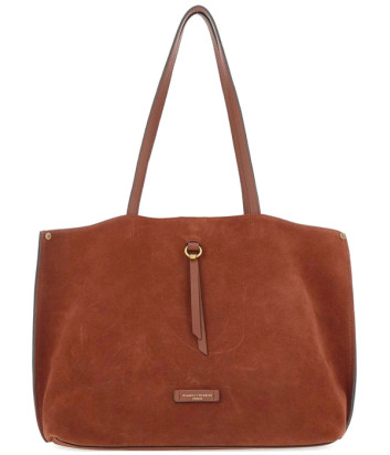 Большая сумка GIANNI CHIARINI EGLE 11485 из мягкой замши терракотовая