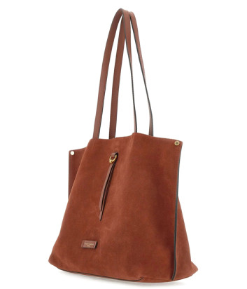Большая сумка GIANNI CHIARINI EGLE 11485 из мягкой замши терракотовая
