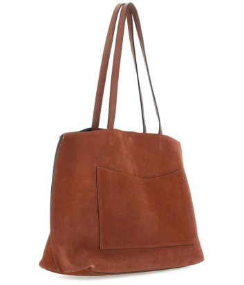 Большая сумка GIANNI CHIARINI EGLE 11485 из мягкой замши терракотовая