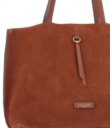 Большая сумка GIANNI CHIARINI EGLE 11485 из мягкой замши терракотовая