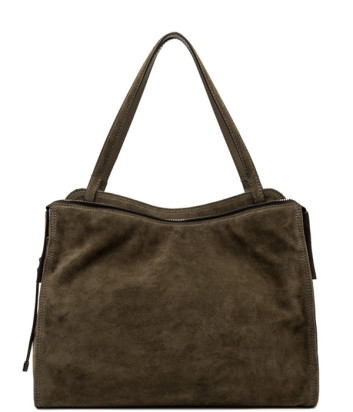 Вместительная сумка GIANNI CHIARINI JANIS 11246 из мягкой замши коричневая
