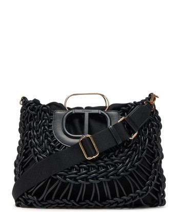 Сумка-шоппер TWINSET 251TD8190 плетенная с эффектом наппы черная