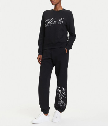 Спортивный костюм KARL LAGERFELD A3W20010-A3W10009 с аппликацией черный