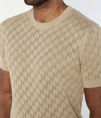 Мужская футболка KARL LAGERFELD 655003 552301 с перфорацией бежевая