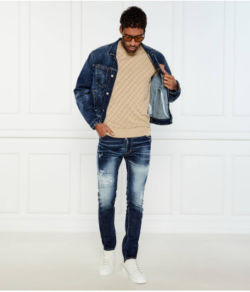 Мужская футболка KARL LAGERFELD 655003 552301 с перфорацией бежевая