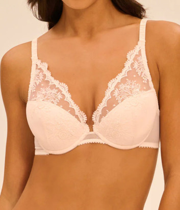 Бюстгальтер пуш-ап SIMONE PERELE INTRIGUE 1E2347 с глубоким вырезом пудровый
