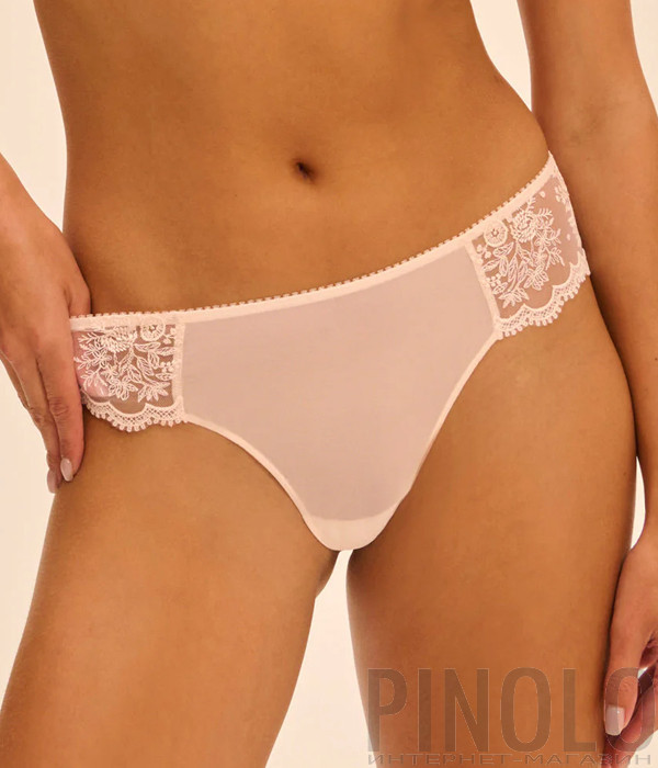 Кружевные трусики-танга SIMONE PERELE INTRIGUE 1E2710 пудровые